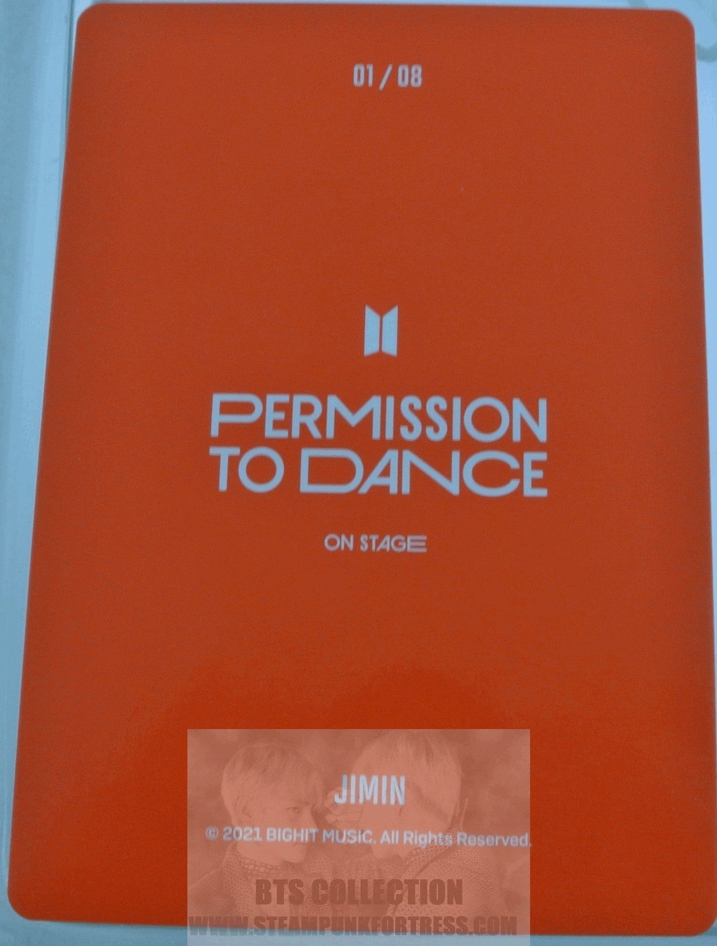 BTS JIMIN PARK JI-MIN 2021 PERMISSION TO DANCE PTD #1 OF 8 PHOTOCARD PHOTO CARD NEW OFFICIAL MERCHANDISE