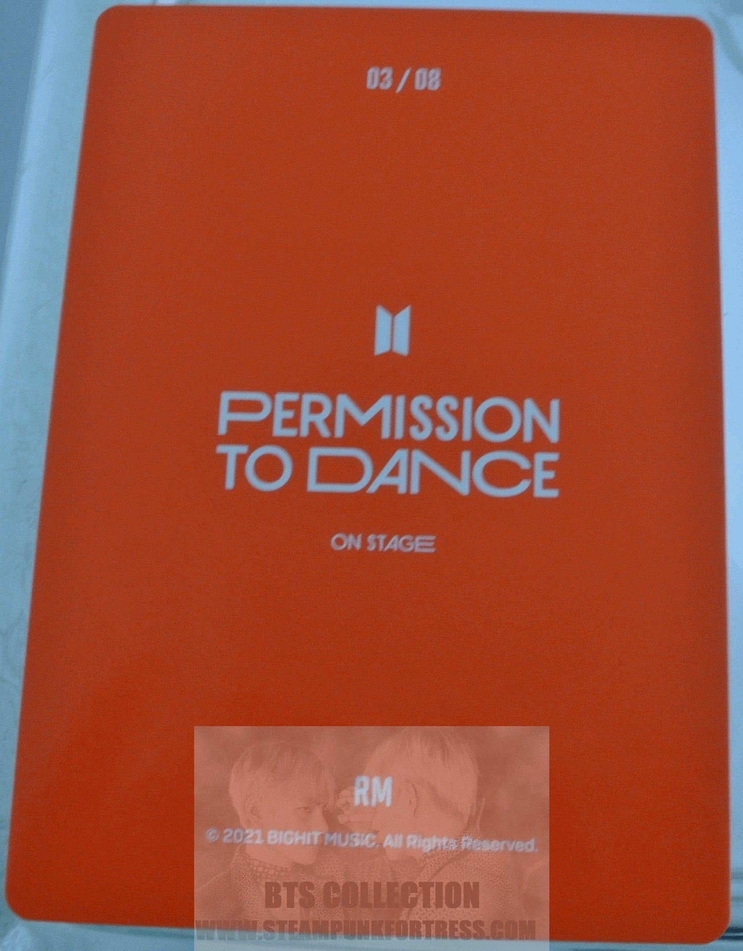 BTS RM KIM NAMJOON NAM-JOON 2021 PERMISSION TO DANCE ON STAGE PTD #3 OF 8 PHOTOCARD PHOTO CARD NEW OFFICIAL MERCHANDISE