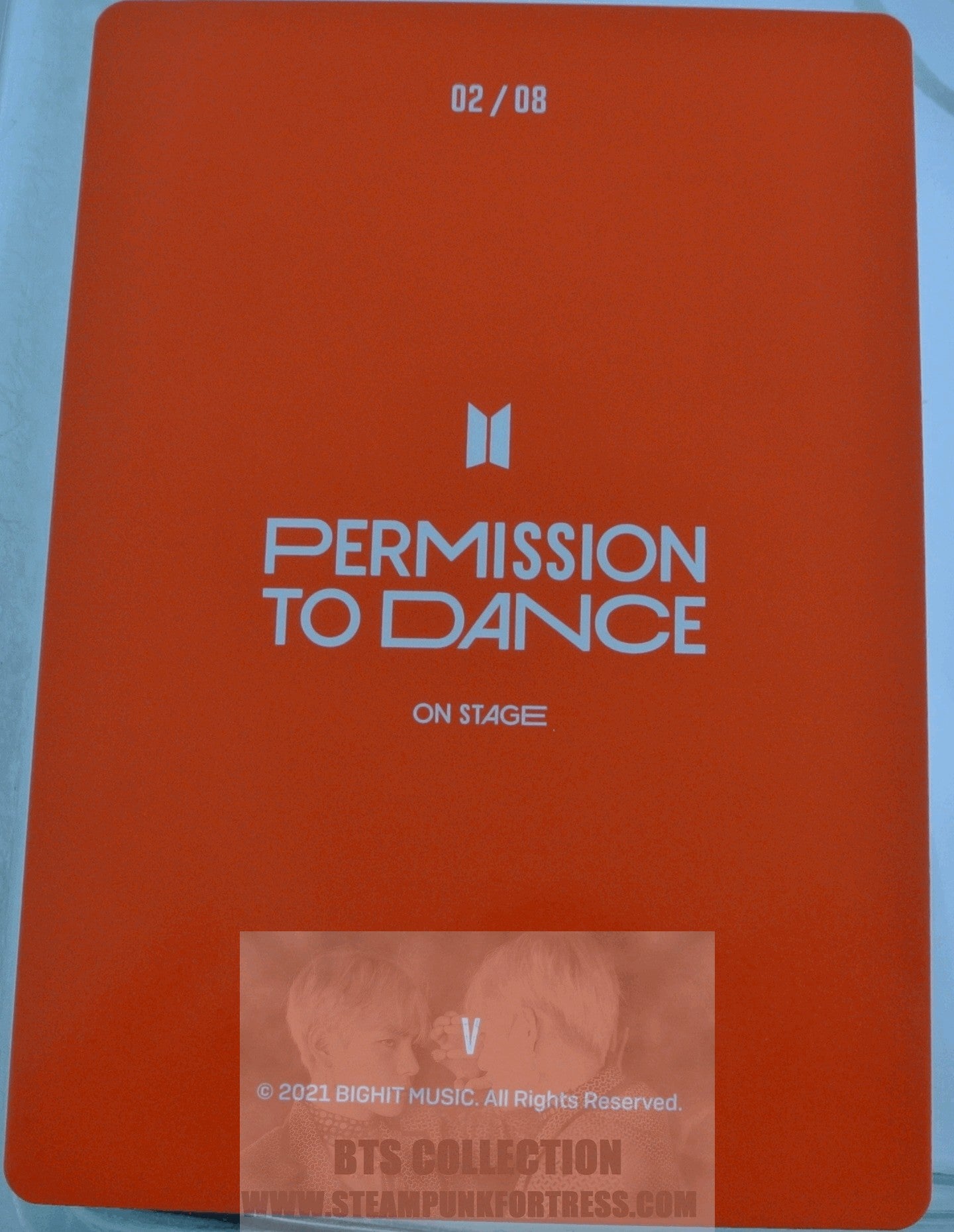BTS V KIM TAEHYUNG TAE-HYUNG PTD 2021 PERMISSION TO DANCE ON STAGE PTD #2 OF 8 PHOTOCARD PHOTO CARD NEW OFFICIAL MERCHANDISE