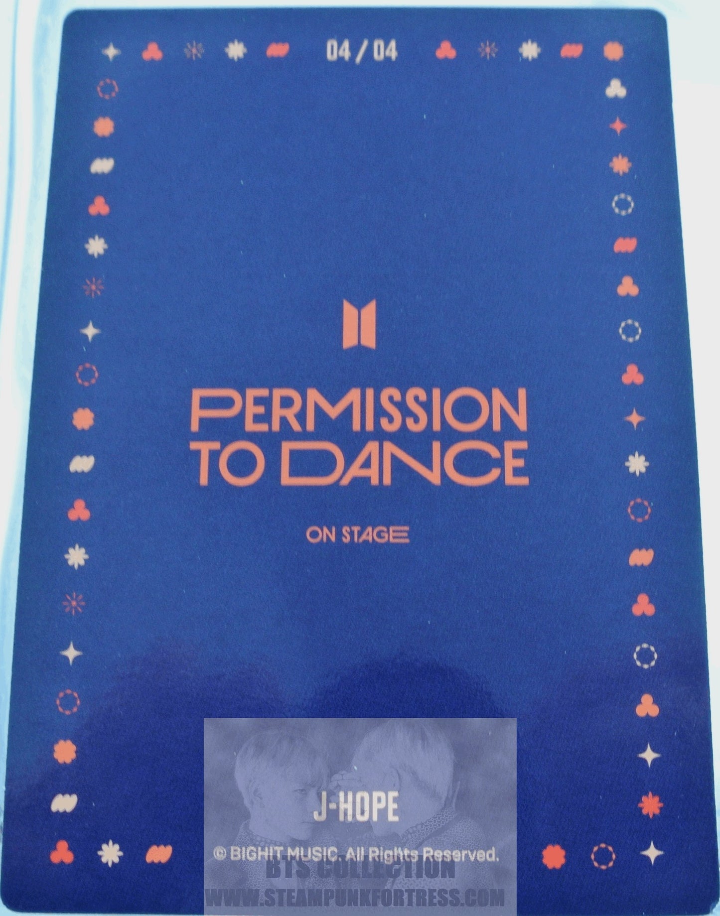 BTS J-HOPE JUNG HOSEOK HO-SEOK JHOPE 2022 PERMISSION TO DANCE ON STAGE SEOUL PTD #4 OF 4 PHOTOCARD PHOTO CARD NEW OFFICIAL MERCHANDISE