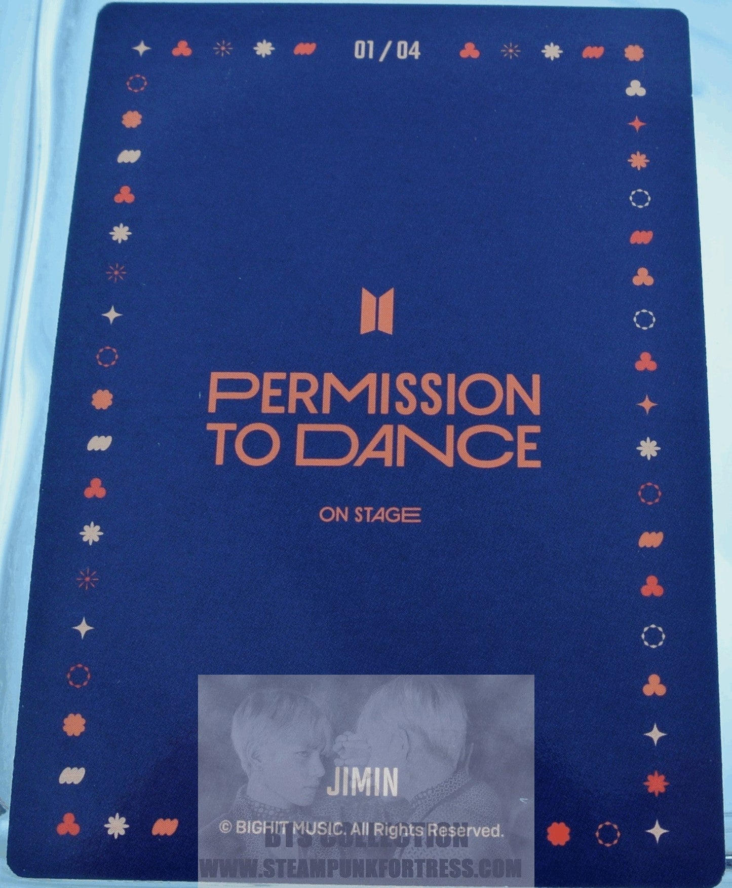 BTS JIMIN PARK JI-MIN 2022 PERMISSION TO DANCE ON STAGE SEOUL PTD #1 OF 4 PHOTOCARD PHOTO CARD NEW OFFICIAL MERCHANDISE