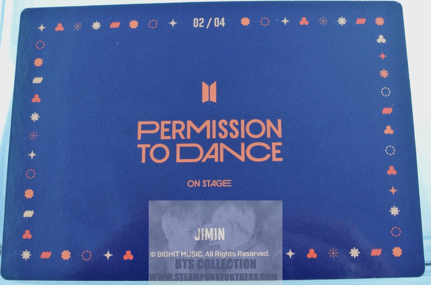 BTS JIMIN PARK JI-MIN 2022 PERMISSION TO DANCE ON STAGE SEOUL PTD #2 OF 4 PHOTOCARD PHOTO CARD NEW OFFICIAL MERCHANDISE