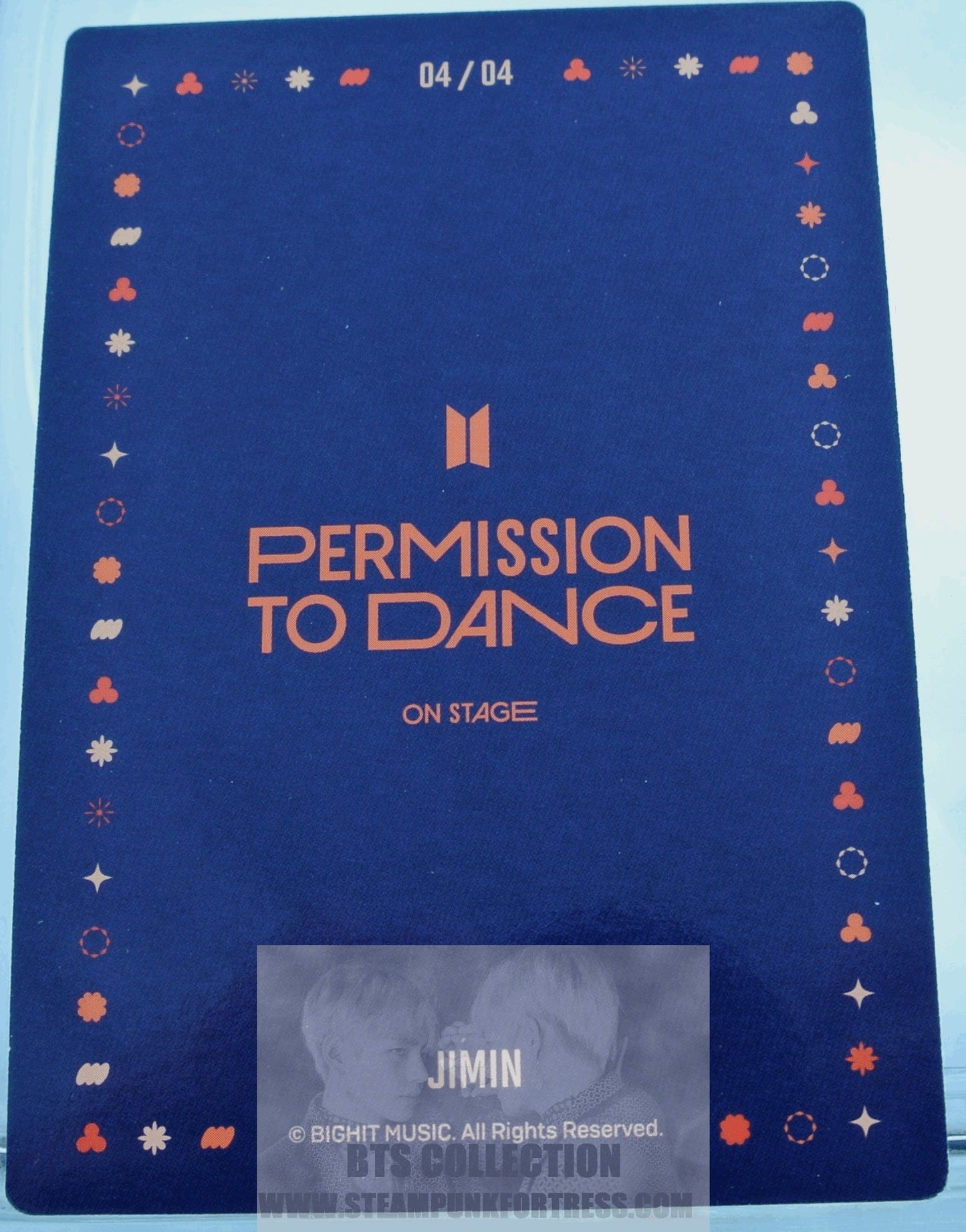 BTS JIMIN PARK JI-MIN 2022 PERMISSION TO DANCE ON STAGE SEOUL PTD #4 OF 4 PHOTOCARD PHOTO CARD NEW OFFICIAL MERCHANDISE