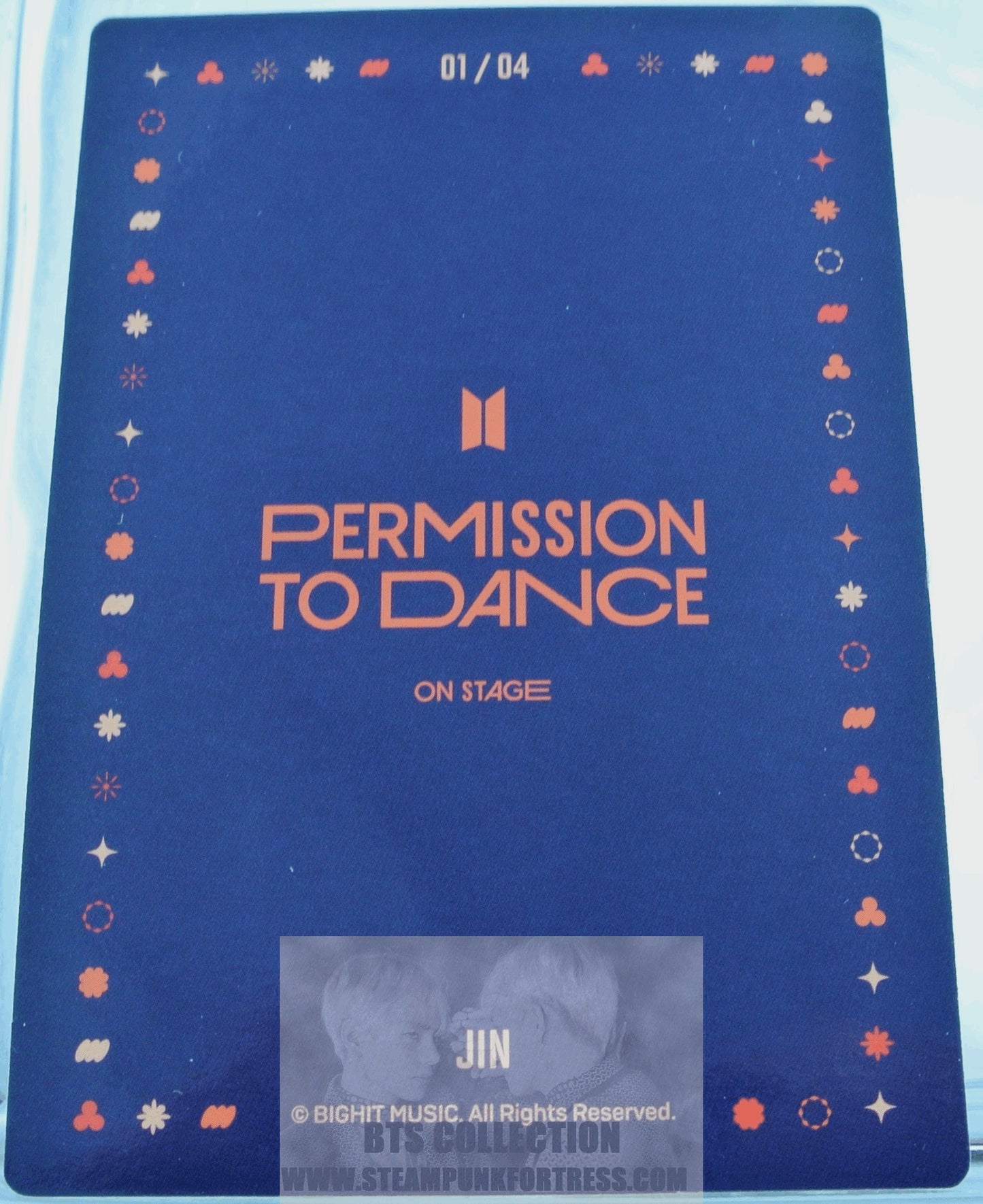 BTS JIN KIM SEOKJIN SEOK-JIN 2022 PERMISSION TO DANCE ON STAGE SEOUL PTD #1 OF 4 PHOTOCARD PHOTO CARD NEW OFFICIAL MERCHANDISE