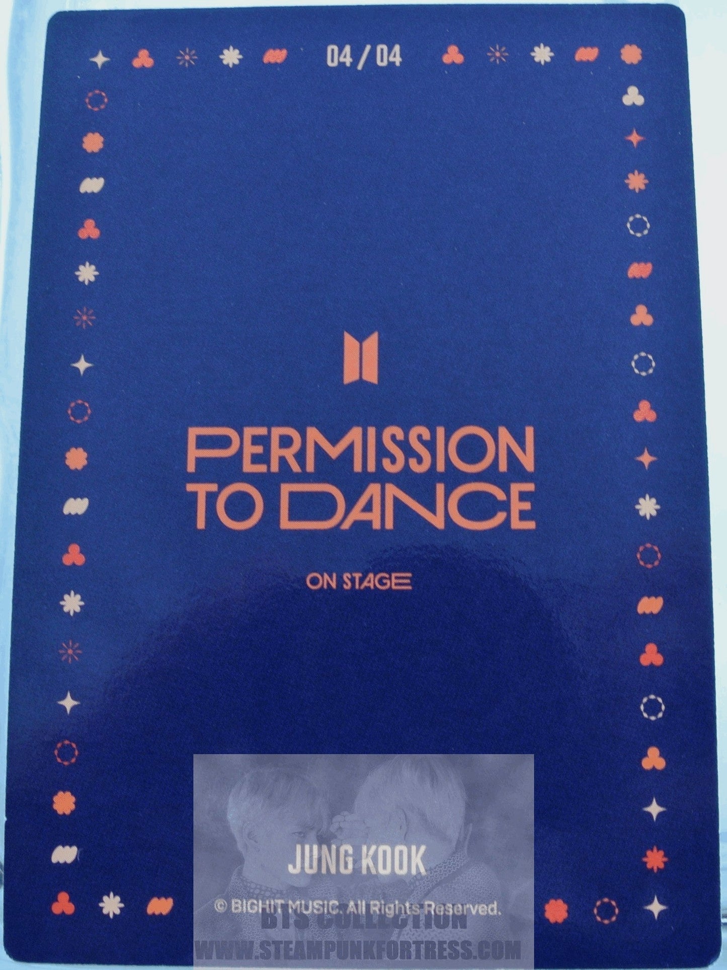 BTS JUNGKOOK JEON JUNG-KOOK PTD 2022 PERMISSION TO DANCE ON STAGE SEOUL PHOTOCARD PHOTO CARD PC #4 OF 4 NEW OFFICIAL MERCHANDISE