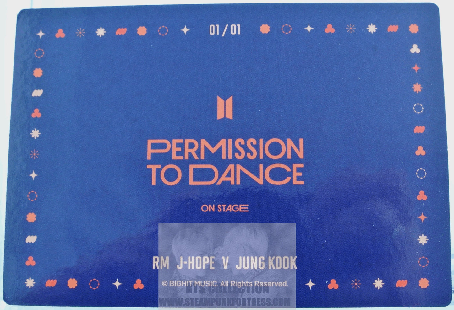 BTS PERMISSION TO DANCE ON STAGE SEOUL PTD JUNGKOOK JEON V KIM TAEHYUNG JHOPE JUNG HOSEOK RM KIM NAMJOON 2022 PHOTOCARD PHOTO CARD #1 OF 1 NEW OFFICIAL MERCHANDISE