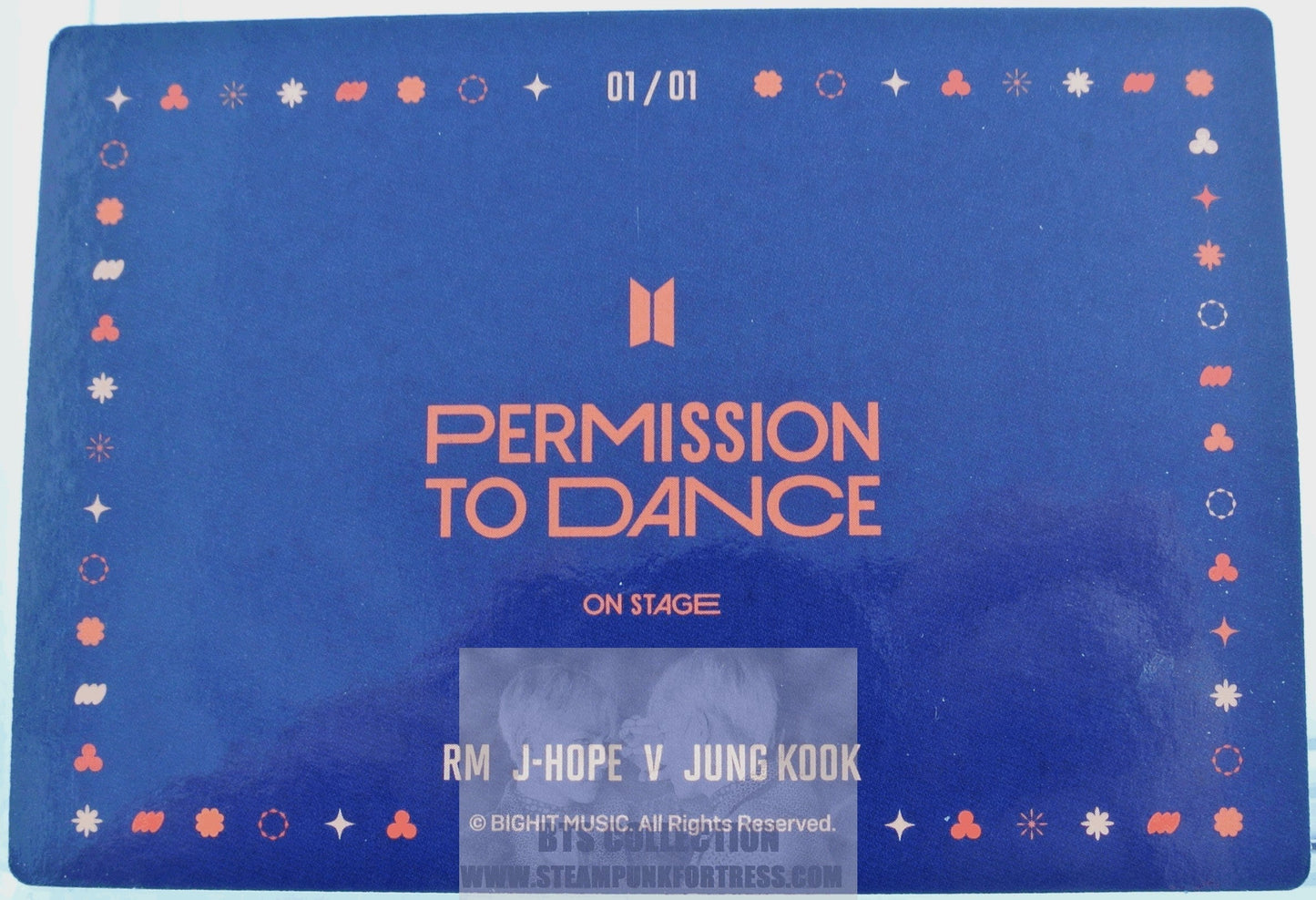 BTS PERMISSION TO DANCE ON STAGE SEOUL JUNGKOOK JEON V KIM TAEHYUNG JHOPE JUNG HOSEOK RM KIM NAMJOON 2022 PHOTOCARD PHOTO CARD #1 OF 1 NEW OFFICIAL MERCHANDISE