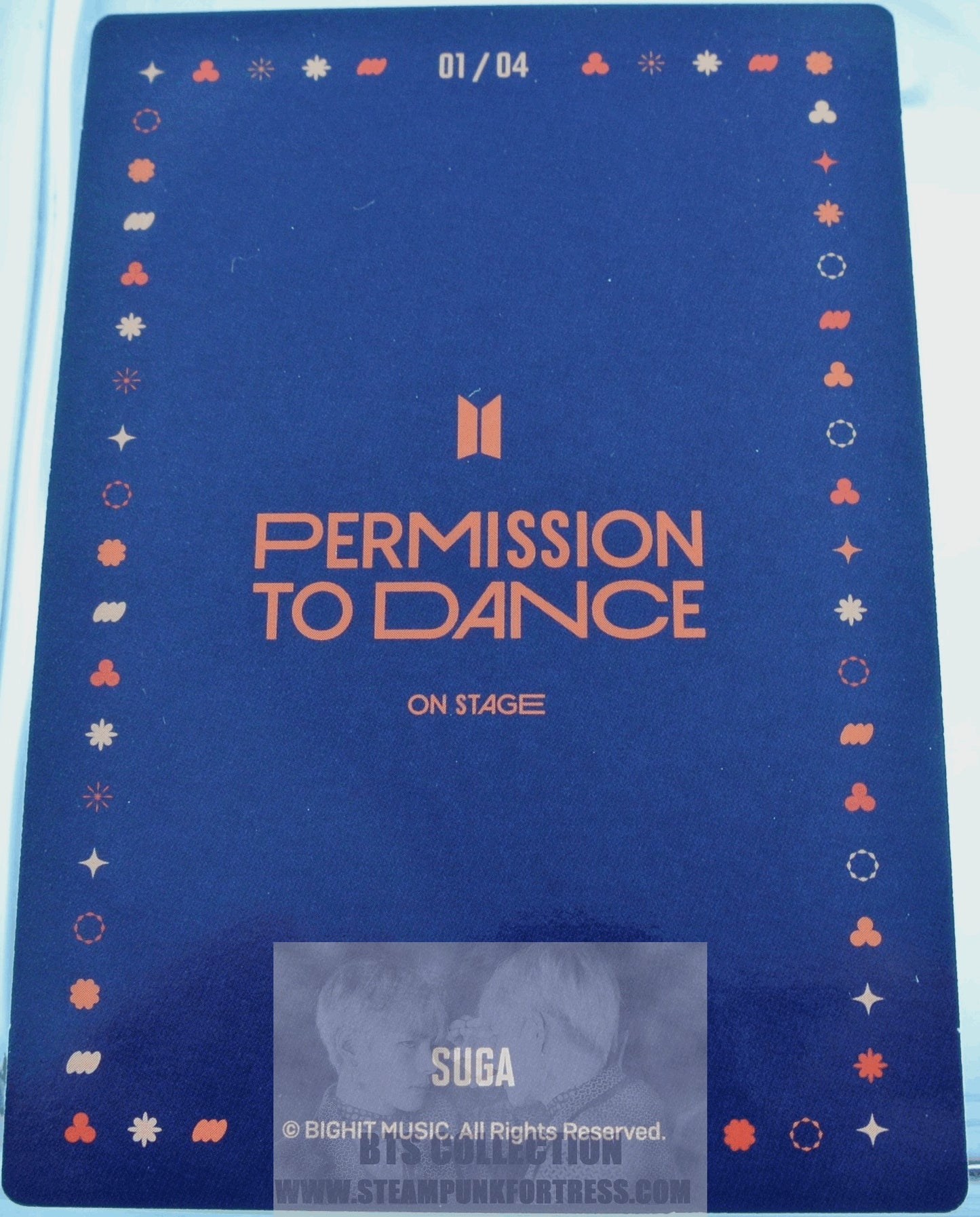 BTS SUGA MIN YOONGI YOON-GI PTD 2022 PERMISSION TO DANCE ON STAGE SEOUL #1 OF 4 PHOTOCARD PHOTO CARD NEW OFFICIAL MERCHANDISE