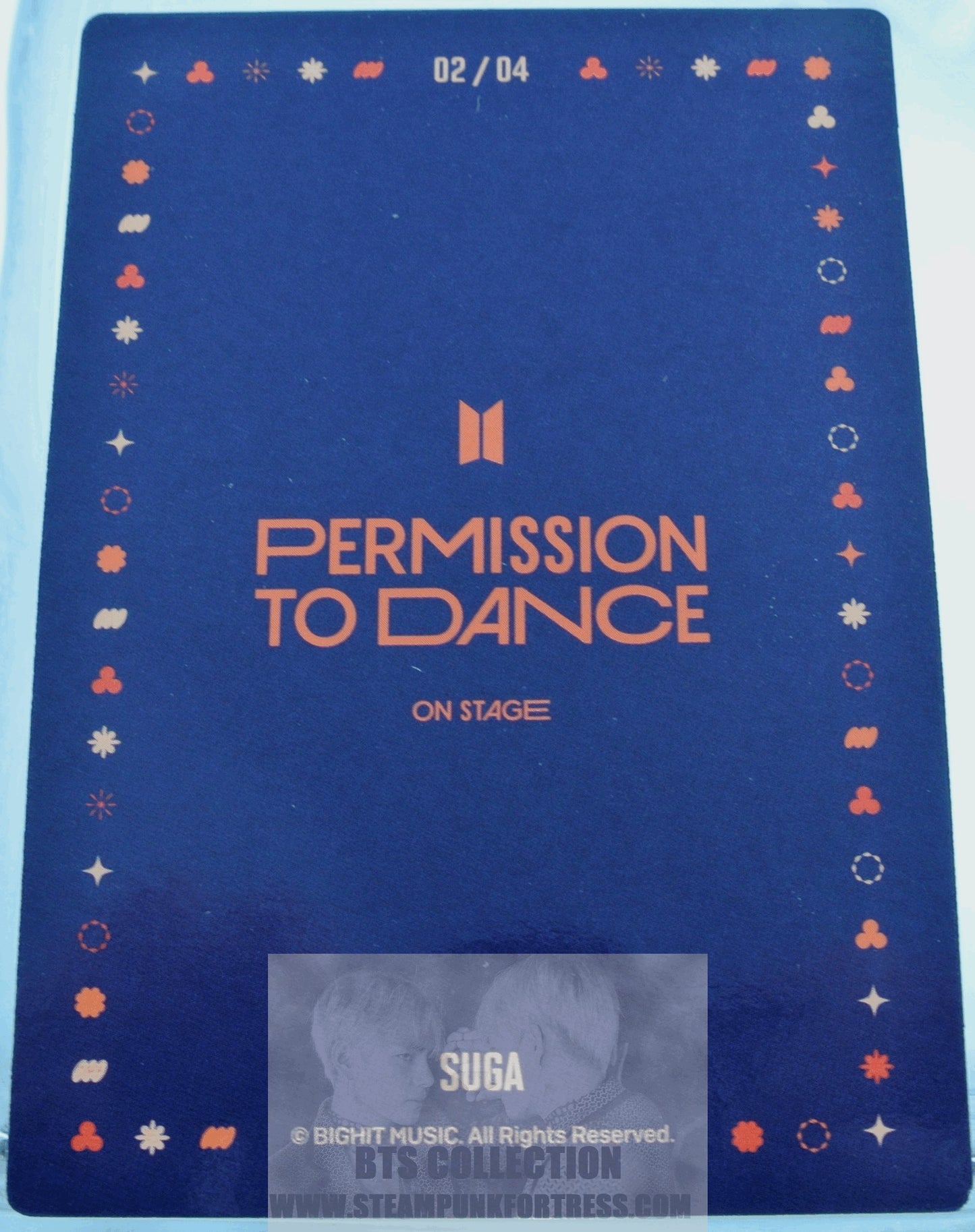 BTS SUGA MIN YOONGI YOON-GI PTD 2022 PERMISSION TO DANCE ON STAGE SEOUL #2 OF 4 PHOTOCARD PHOTO CARD NEW OFFICIAL MERCHANDISE