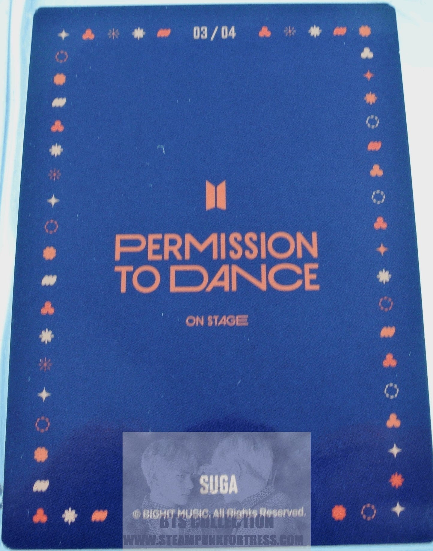 BTS SUGA MIN YOONGI YOON-GI PTD 2022 PERMISSION TO DANCE ON STAGE SEOUL #3 OF 4 PHOTOCARD PHOTO CARD NEW OFFICIAL MERCHANDISE