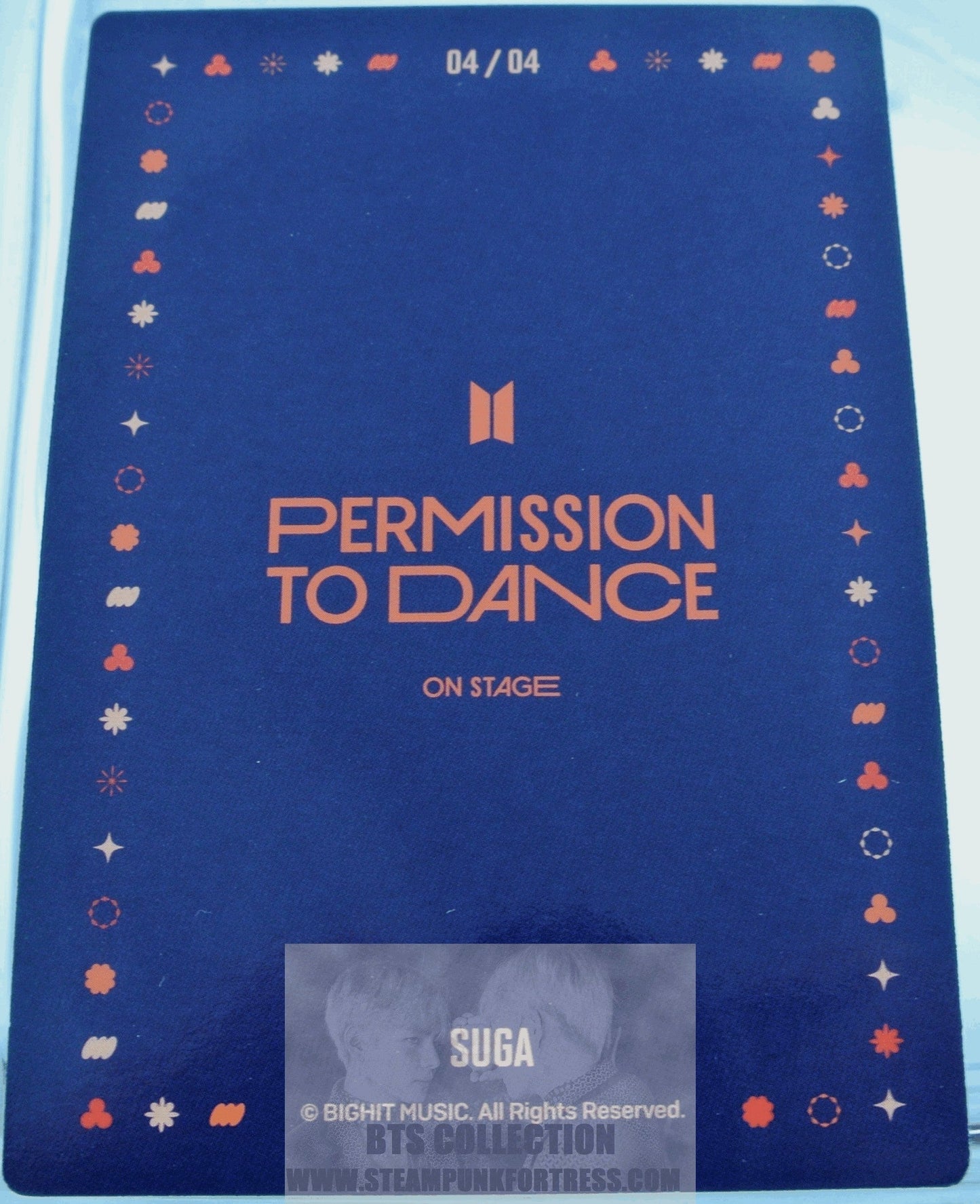 BTS SUGA MIN YOONGI YOON-GI PTD 2022 PERMISSION TO DANCE ON STAGE SEOUL #4 OF 4 PHOTOCARD PHOTO CARD NEW OFFICIAL MERCHANDISE