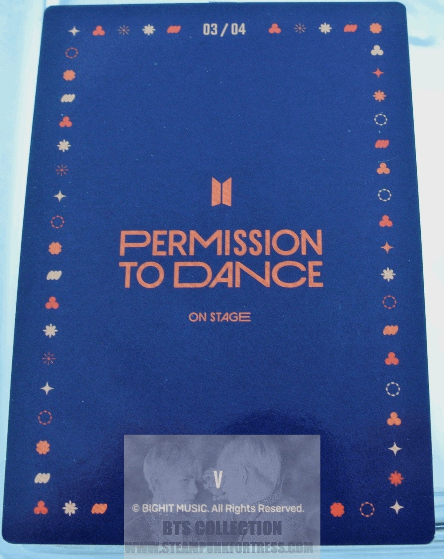 BTS V KIM TAEHYUNG TAE-HYUNG PTD 2022 PERMISSION TO DANCE ON STAGE SEOUL PTD #3 OF 4 PHOTOCARD PHOTO CARD NEW OFFICIAL MERCHANDISE