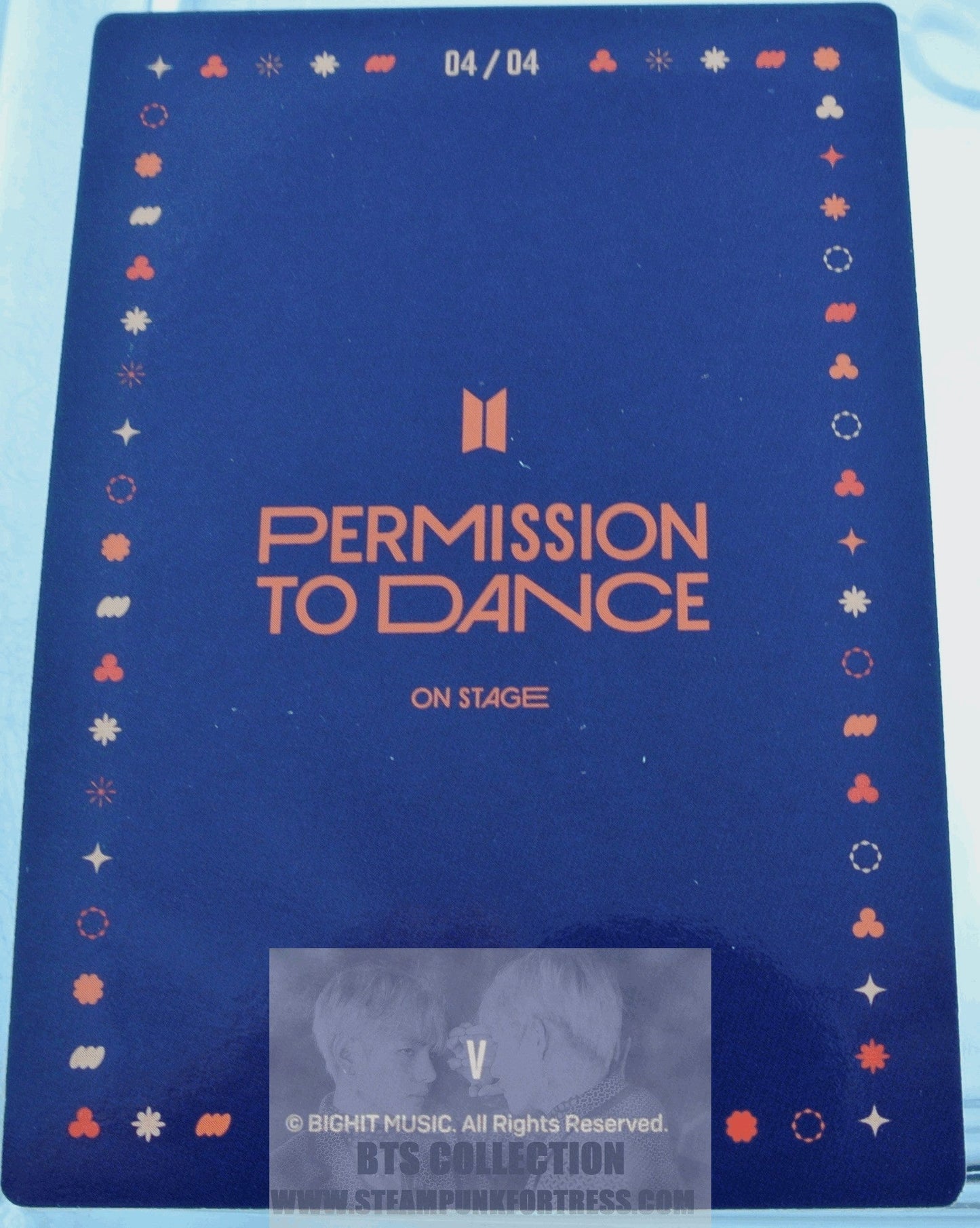 BTS V KIM TAEHYUNG TAE-HYUNG PTD 2022 PERMISSION TO DANCE ON STAGE SEOUL PTD #4 OF 4 PHOTOCARD PHOTO CARD NEW OFFICIAL MERCHANDISE