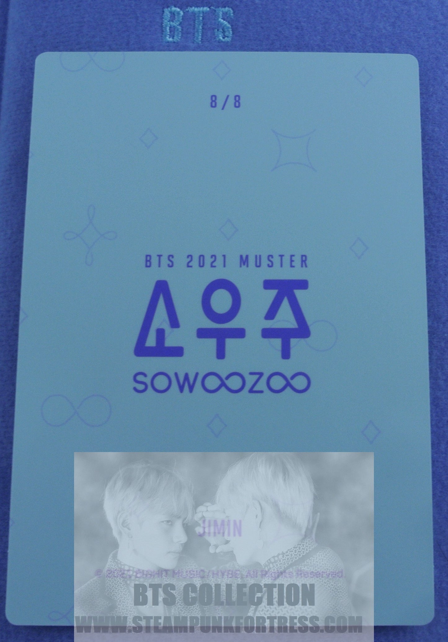 BTS JIMIN PARK JI-MIN 2021 SOWOOZOO PHOTOCARD MUSTER PHOTO CARD #8 OF 8 NEW OFFICIAL MERCHANDISE