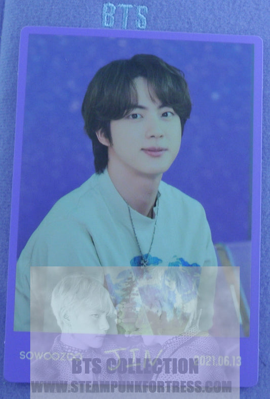 BTS JIN KIM SEOKJIN SEOK-JIN 2021 SOWOOZOO PHOTOCARD MUSTER PHOTO CARD #1 MESSAGE NEW OFFICIAL MERCHANDISE