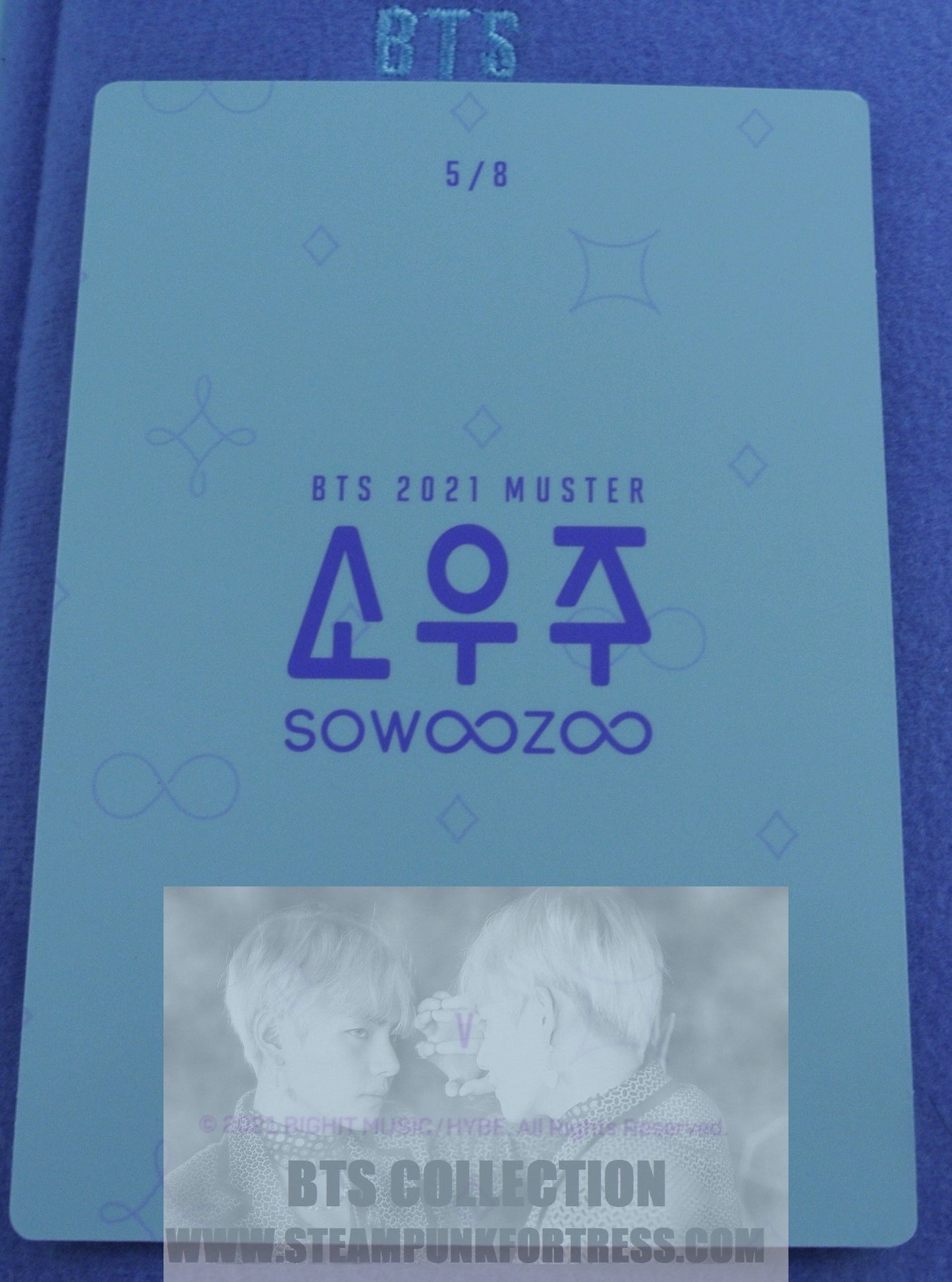 BTS V KIM TAEHYUNG TAE-HYUNG 2021 SOWOOZOO PHOTOCARD MUSTER PHOTO CARD #5 OF 8 NEW OFFICIAL MERCHANDISE