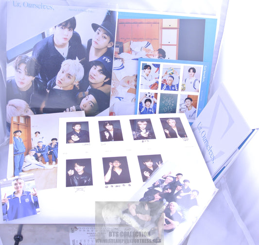 BTS US OURSELVES WE SPECIAL PHOTOFOLIO CASE CALENDAR COMPLETE SET BOOK POSTER PHOTOCARD STAMPS MINI POSTER POLAROIDS JIN SUGA J-HOPE RM JIMIN V JUNGKOOK RELEASE NEW OFFICIAL MERCHANDISE
