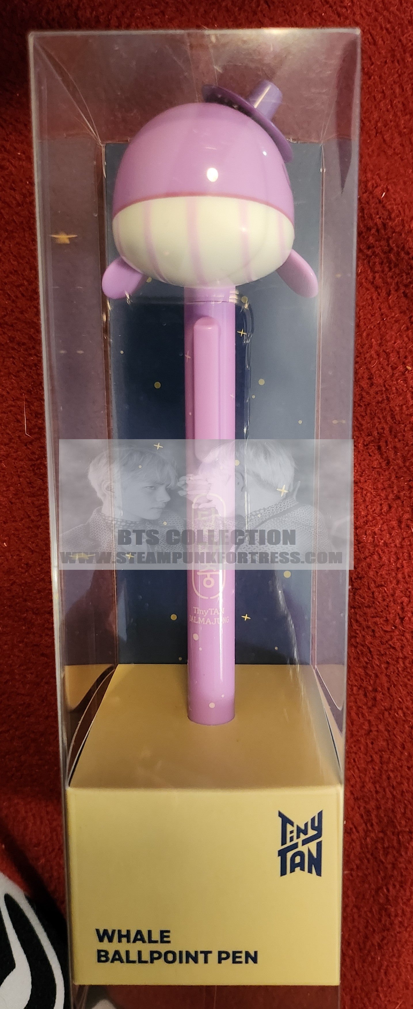 BTS PURPLE WHALE TOP HAT PEN TINY TAN DALMAJUNG 2023 LIMITED EDITION NEW OFFICIAL MERCHANDISE BLACK INK