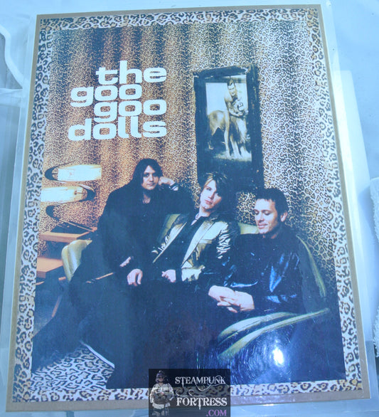 GOO GOO DOLLS LAMINATED PHOTO LEOPARD ROOM 1999 TOUR JOHNNY RZEZNIK ROBBY TAKAC MIKE MALININ