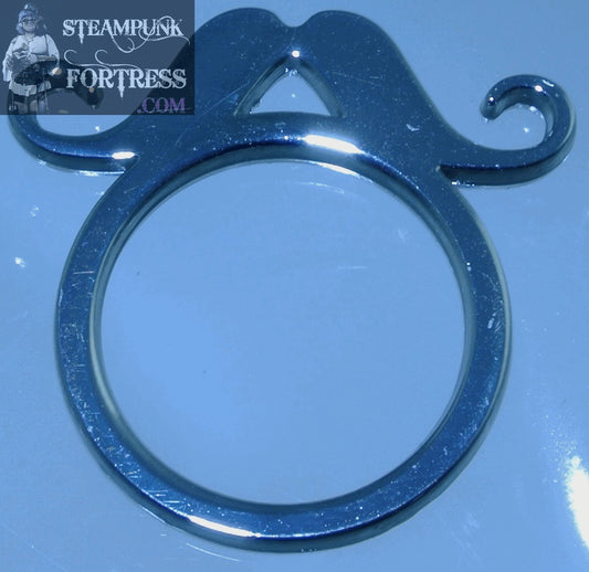 SILVER MUSTACHE RING SIZE 7.5 STARR WILDE STEAMPUNK FORTRESS- MASS PRODUCED