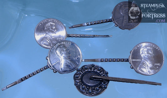 BOBBY PIN COPPER PENNIES SET AVAILABLE STARR WILDE STEAMPUNK FORTRESS CUSTOM DATES YEARS AVAILABLE