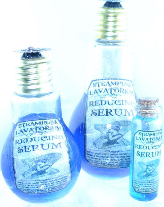 STARR WILDE STEAMPUNK POTION GLASS BOTTLES REDUCING SERUM LIGHTBULB 4 SIZES TO CHOOSE FROM
