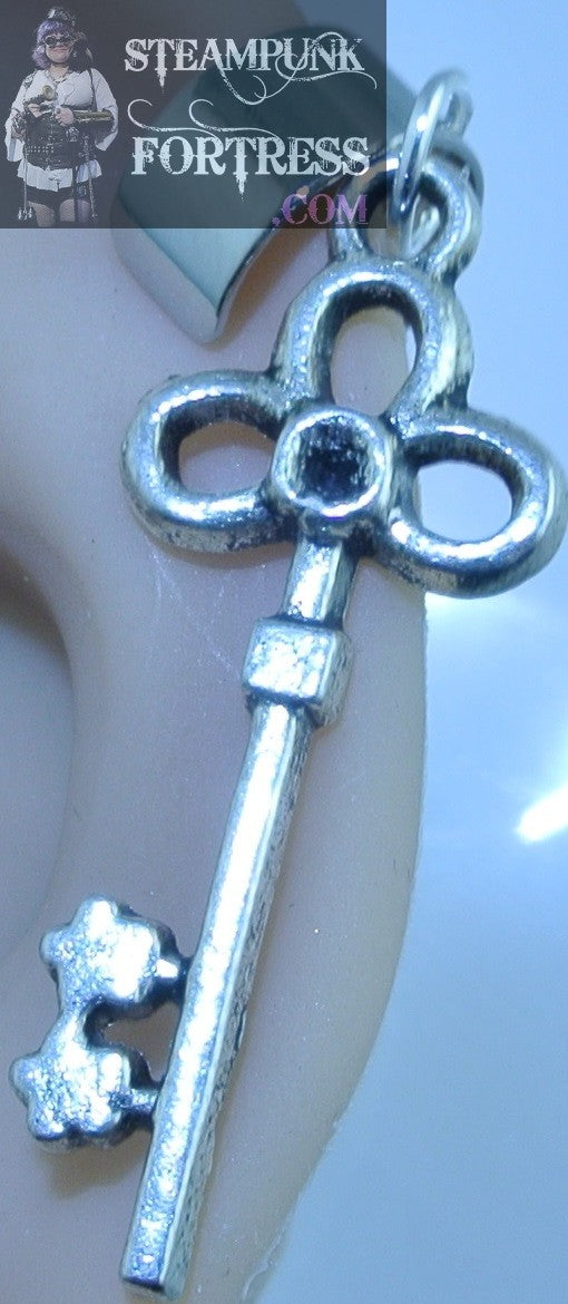 CUFF SILVER KEY TRIDENT MEDIUM EAR CUFF NON PIERCED NON PIERCING STARR WILDE STEAMPUNK FORTRESS