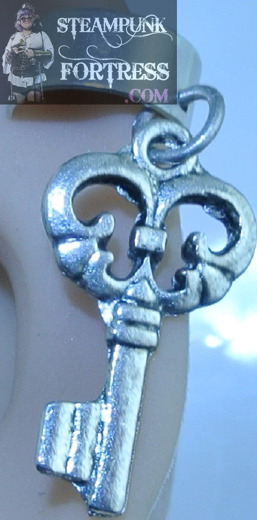 CUFF SILVER KEY SCROLL TOP EAR CUFF NON PIERCED NON PIERCING STARR WILDE STEAMPUNK FORTRESS