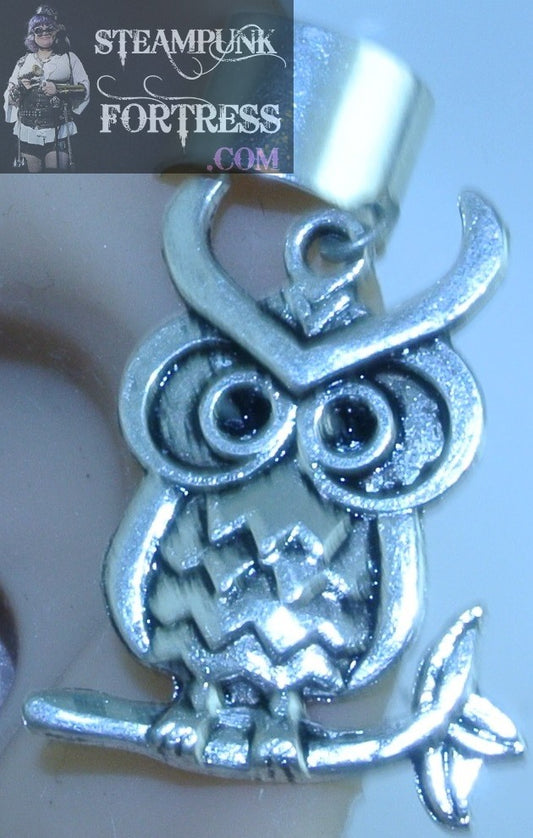 CUFF SILVER OWL ON BRANCH EAR CUFF HARRY POTTER COSPLAY COSTUME HALLOWEEN NON PIERCED NON PIERCING STARR WILDE STEAMPUNK FORTRESS