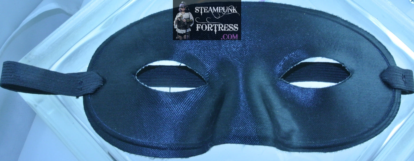 BLACK SATIN PLAIN MASK MASQUERADE DECORATE CREATE YOUR OWN CUSTOMIZE STARR WILDE STEAMPUNK FORTRESS