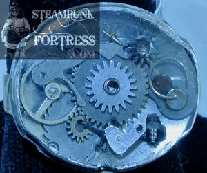 SILVER HEX #3 GEARS AUTHENTIC GENUINE WATCH CLOCK CASE ADJUSTABLE RING STARR WILDE STEAMPUNK FORTRESS