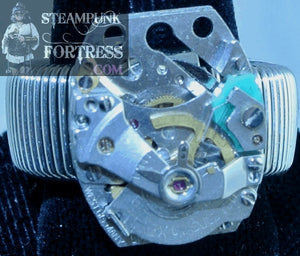 SILVER SPRING MOVEMENT COMPLETE AUTHENTIC GENUINE WATCH CLOCK TIMEX NEWER STRETCH RING STARR WILDE STEAMPUNK FORTRESS