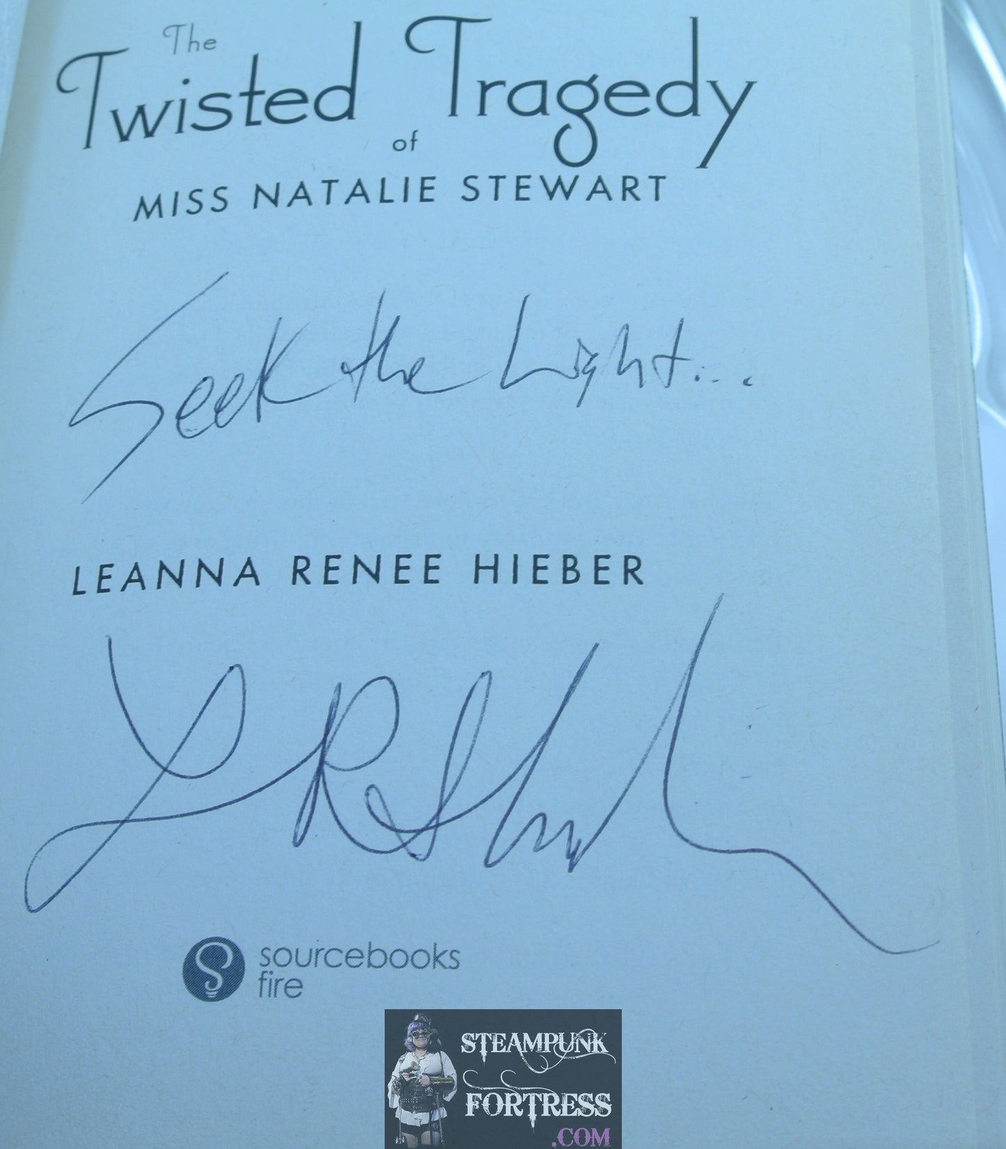 TWISTED TRAGEDY OF MISS NATALIE STEWART LEANNA RENEE HIEBER AUTOGRAPHED SIGNED BOOK PAPERBACK VERY GOOD STEAMPUNK GOTHIC MAGIC
